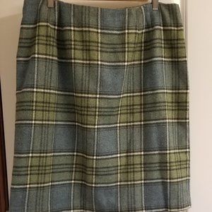 Wool Blend Midi Skirt